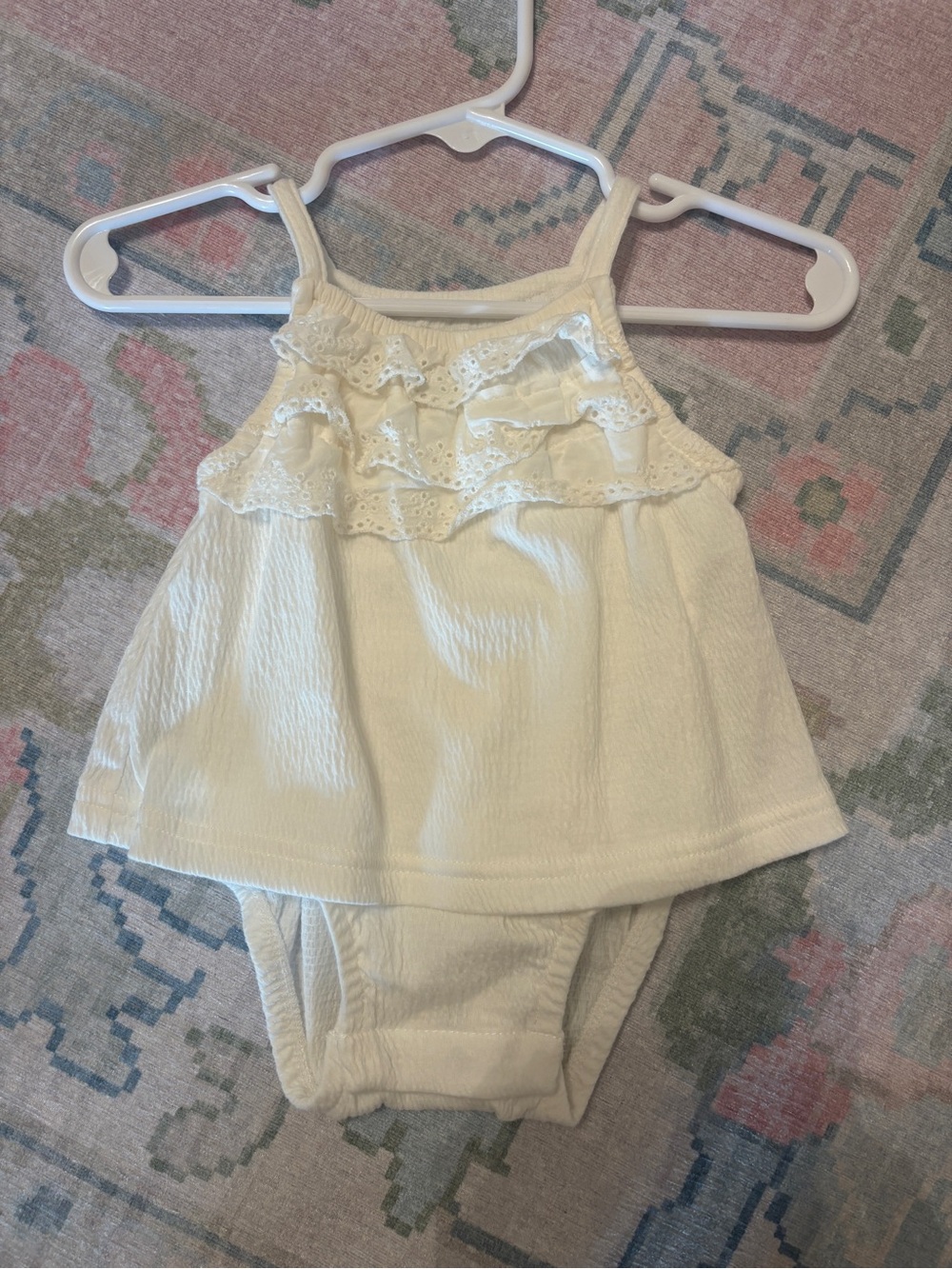 Carter's Cream Ruffle One-Piece Bodysuit